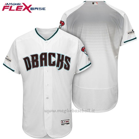 Maglia Baseball Uomo Arizona Diamondbacks 2017 Postseason Bianco Flex Base